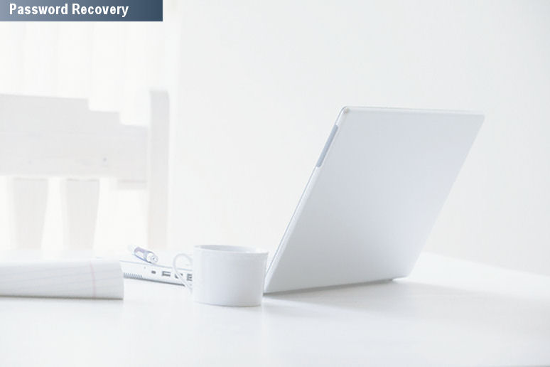 Password recovery image showing a laptop.